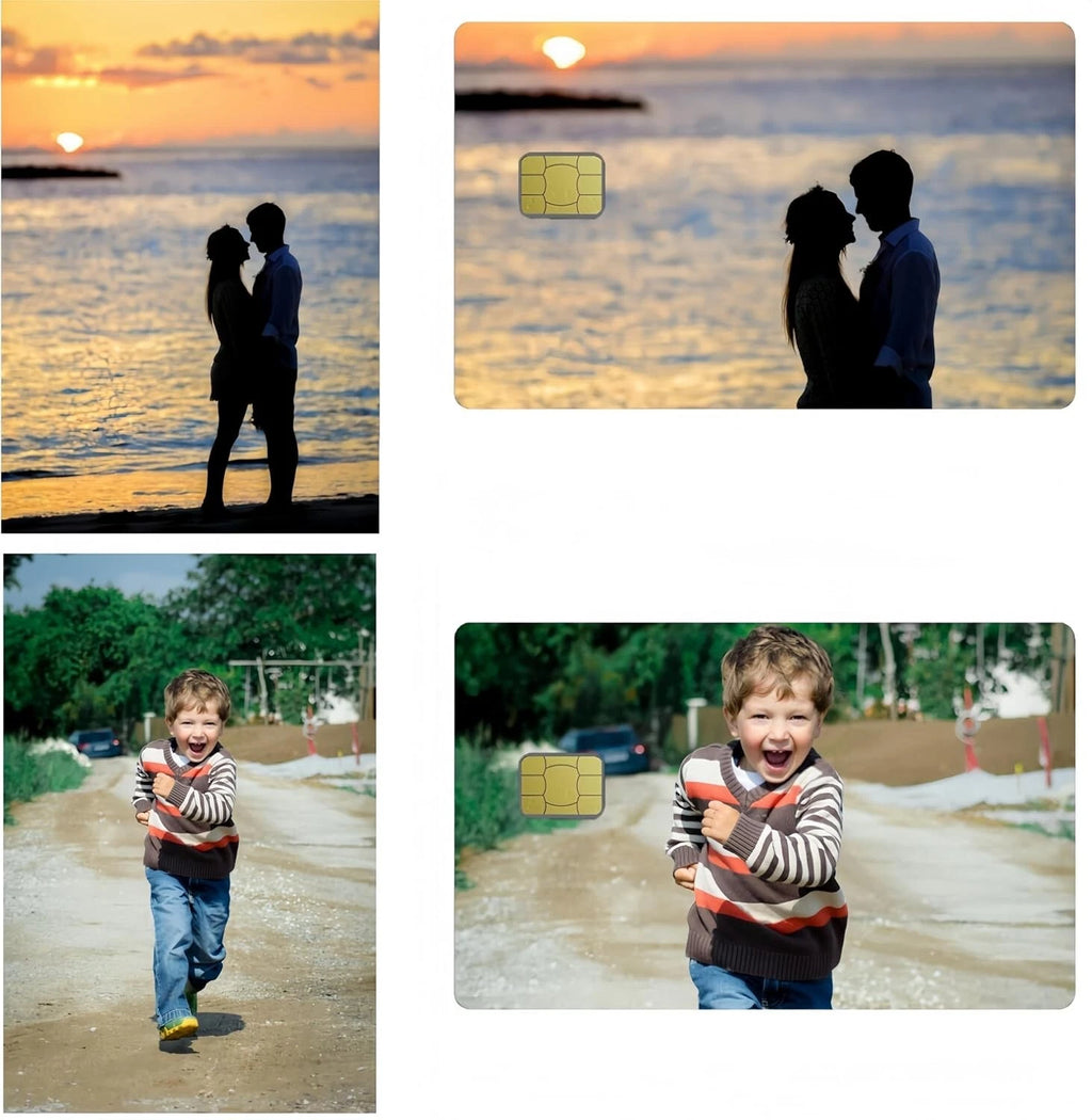 Custom  Personalized with Your Photo, Image, or Logo Credit Card Skin (2-Pack) | Made in USA Print on Demand