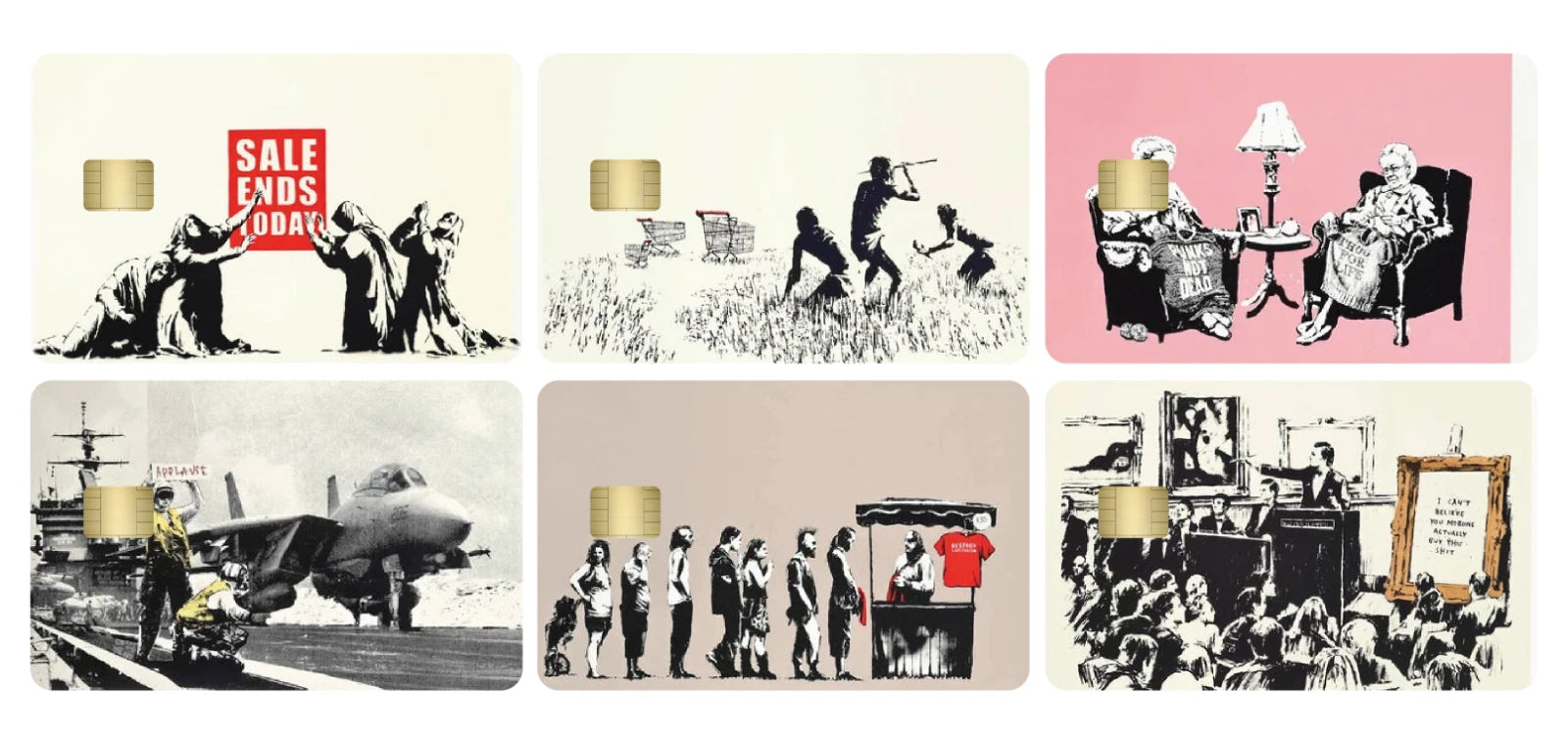 Banksy 'Flower Thrower'  Street Art Graffiti Credit Card Skin (6-Pack) | Made in USA Print on Demand