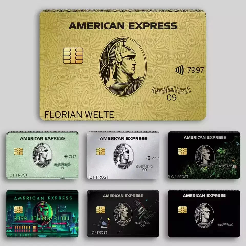 AE EXPRESS Matte AMEX Credit Card Skin (7-Pack) | Made in USA Print on Demand