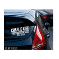 Charlie Kirk True American Hero 1993 2025 7" Car Bumper 2 pa Decal | Made in USA Print on Demand