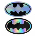 Holographic Batman Logo CHOOSE SIZE 2" 10" DC Comics Car Decal (2-Pack) | Made in USA Print on Demand