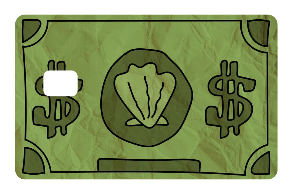 Bikini Bottom Dollar Sand Dollar Spongebob Credit Card Skin (4-Pack) | Made in USA Print on Demand