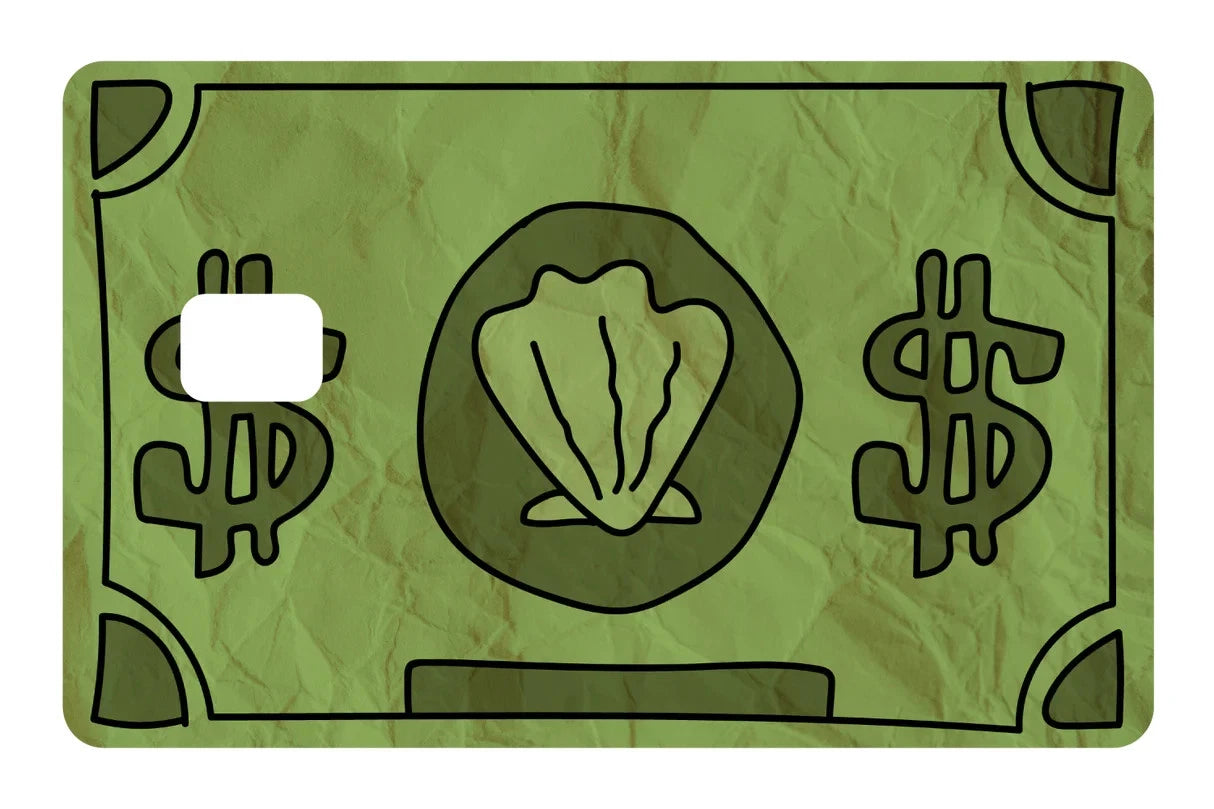 Bikini Bottom Dollar Sand Dollar Spongebob Credit Card Skin (4-Pack) | Made in USA Print on Demand