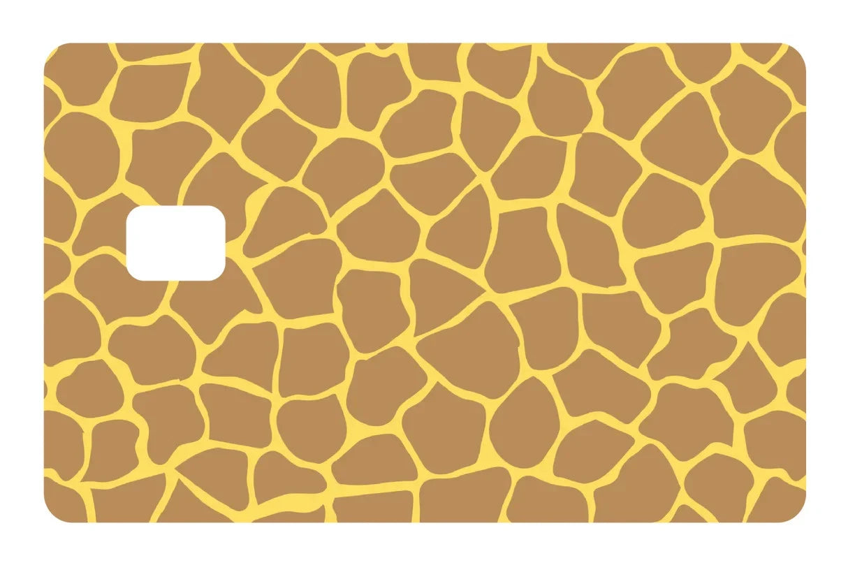 Giraffe Print Animal Pattern Credit Debit Safari Credit Card Skin (4-Pack) | Made in USA Print on Demand
