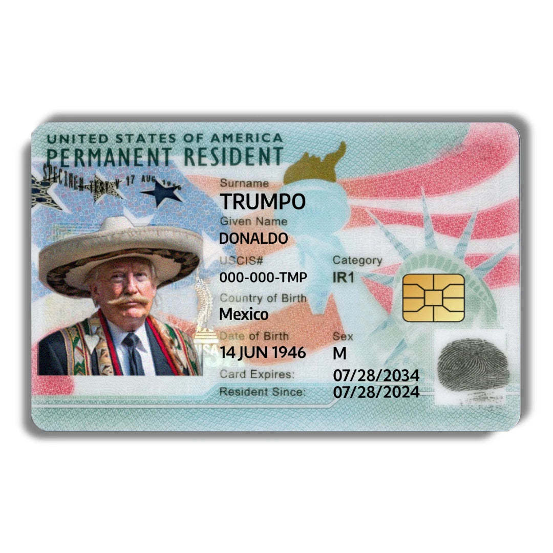 Funny Green  Parody Trump, Chalino, Gr Credit Card Skin (4-Pack) | Made in USA Print on Demand