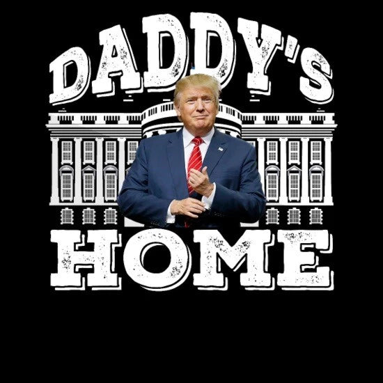 Funny Trump  4" 'Daddy's Home' MAGA for Car, Laptop Decal (5-Pack) | Made in USA Print on Demand