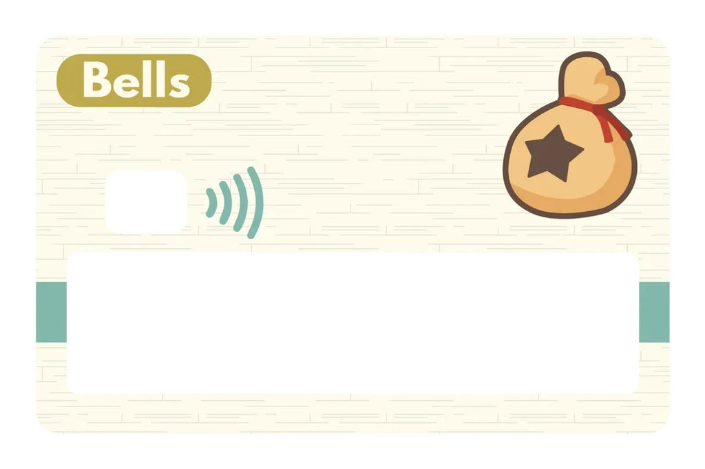 Bells Animal Crossing Bell Bag Nintendo Gamer Credit Card Skin (4-Pack) | Made in USA Print on Demand