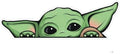 5 in Peeking Baby Yoda for Cars, Trucks, Vans, SUVs Decal (2-Pack) | Made in USA Print on Demand