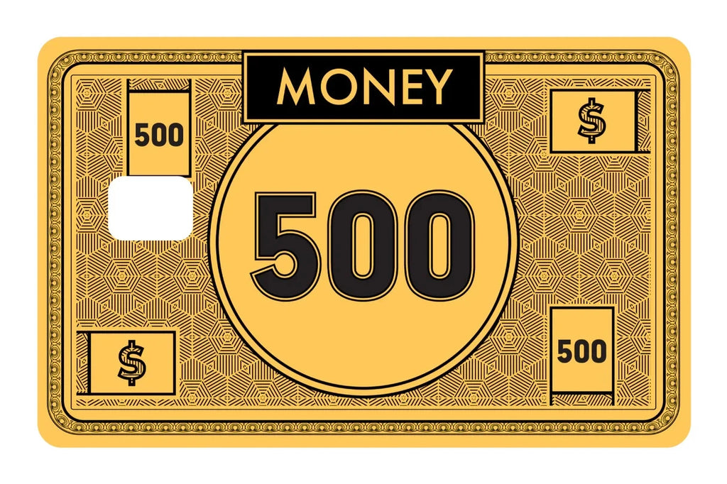 High Denomination Novelty Currency Fictional Money Luxury Credit Card Skin (4-Pack) | Made in USA Print on Demand