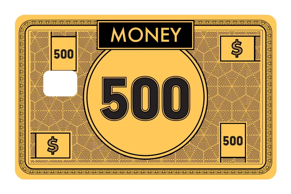 High Denomination Novelty Currency Fictional Money Luxury Credit Card Skin (4-Pack) | Made in USA Print on Demand