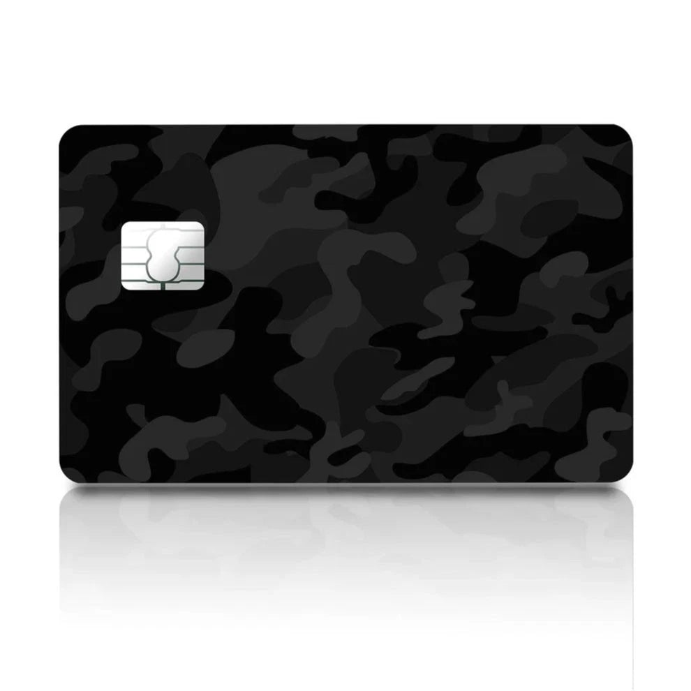 Black Camo Set Military Tactical Urban Stealth Credit Card Skin (4-Pack) | Made in USA Print on Demand