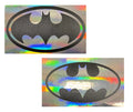 Holographic Black Bat Logo (4" 30") DC Superhero Fan Art Decal (2-Pack) | Made in USA Print on Demand