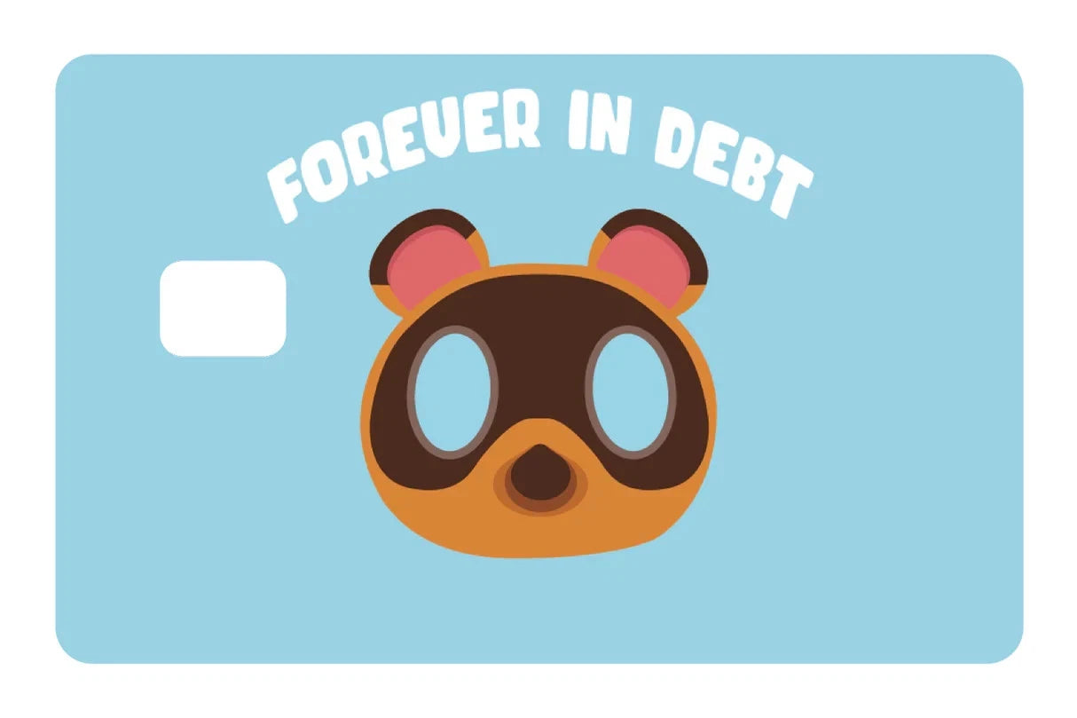 Forever In Debt Financial Humor Relatable Struggle Debt Meme Credit Card Skin (4-Pack) | Made in USA Print on Demand