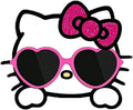 Hello Kitty with Sunglasses Cartoon Graphic Sticker (3-Pack) | Made in USA Print on Demand