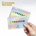 Holographic Charlie Kirk Freedom New Design Political Novelt Decal | Made in USA Print on Demand