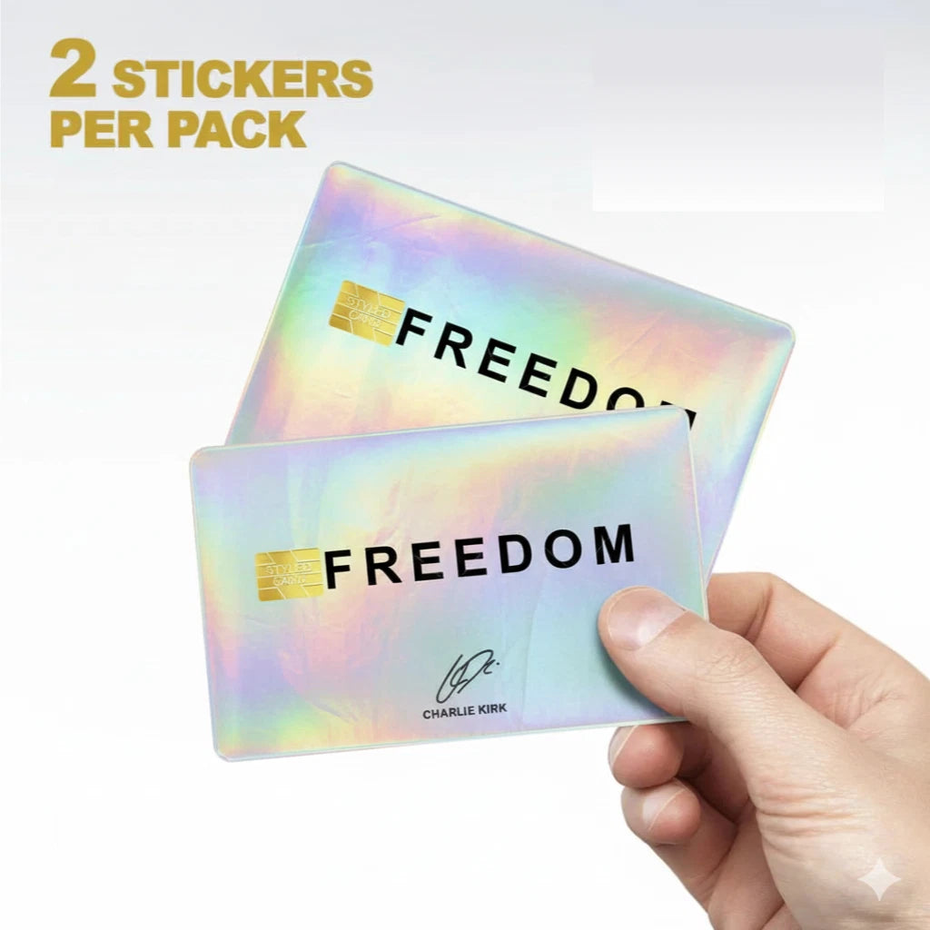 Holographic Charlie Kirk Freedom New Design Political Novelt Decal | Made in USA Print on Demand