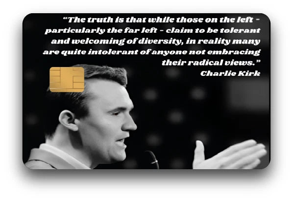 Charlie Kirk Quote "The Truth Is That" Credit Card Skin (2-Pack) | Made in USA Print on Demand