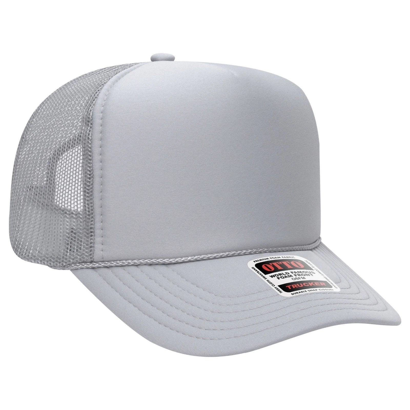 Custom Embroidered OTTO 39 165 Trucker Hat Cap Logo Text Bulk Mesh Back Sticker (12-Pack) | Made in USA Print on Demand