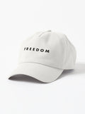 Charlie Kirk "Freedom" Hat White Turning Point USA Baseball Cap Sticker | Made in USA Print on Demand