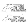 I'm Your Huckleberry Tombstone Doc Holiday 8 inch Decal (2-Pack) | Made in USA Print on Demand