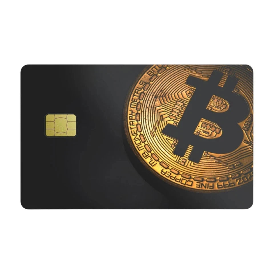 Bitcoin Crypto Coin Cryptocurrency Debit Credit Card Skin (4-Pack) | Made in USA Print on Demand
