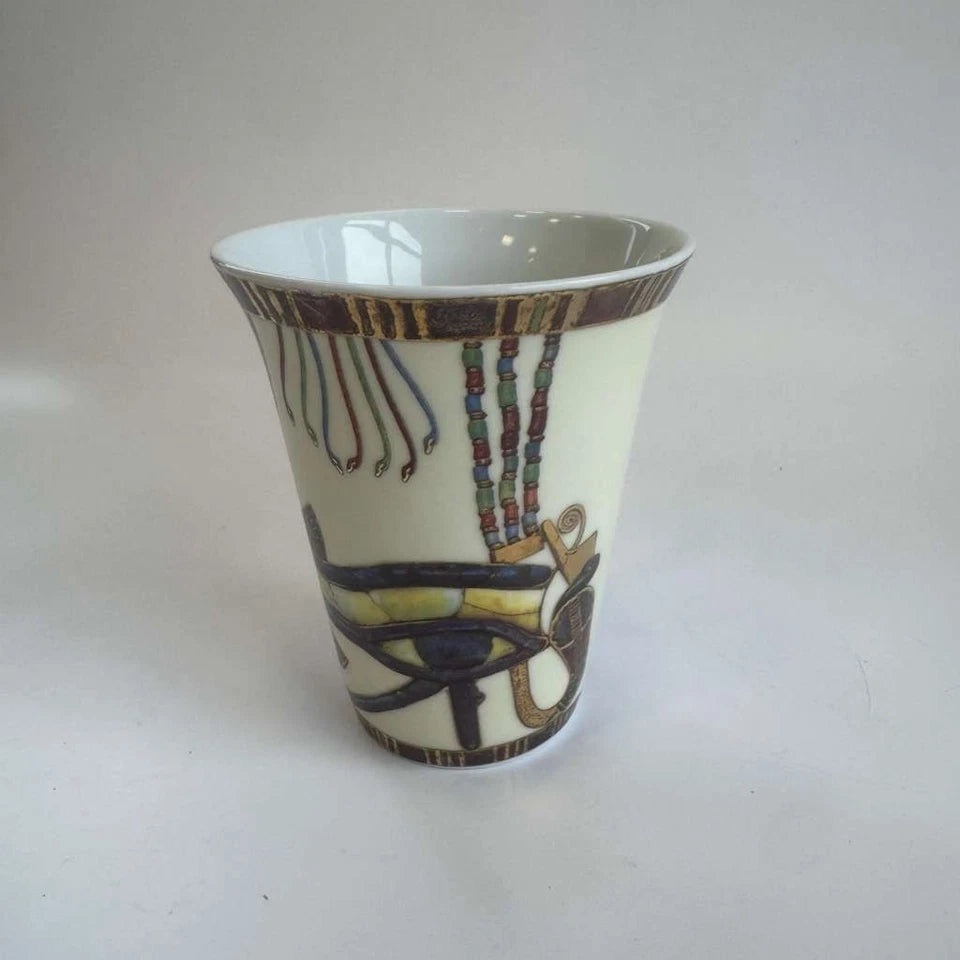 Egyptian Eye of Horus Mug Cup Porcelain Hieroglyphics Pharaoh Souvenir Sticker | Made in USA Print on Demand