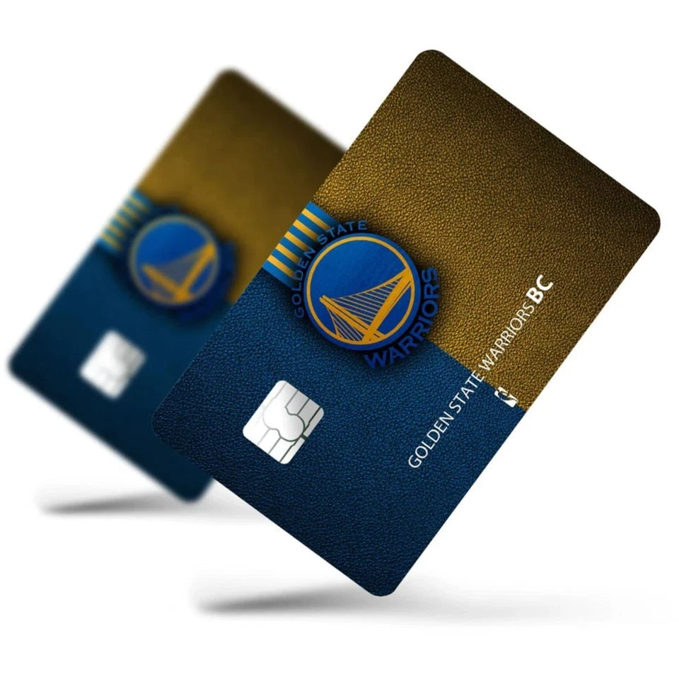 Golden State Warriors Set NBA Basketball Fan Lot Credit Card Skin (4-Pack) | Made in USA Print on Demand