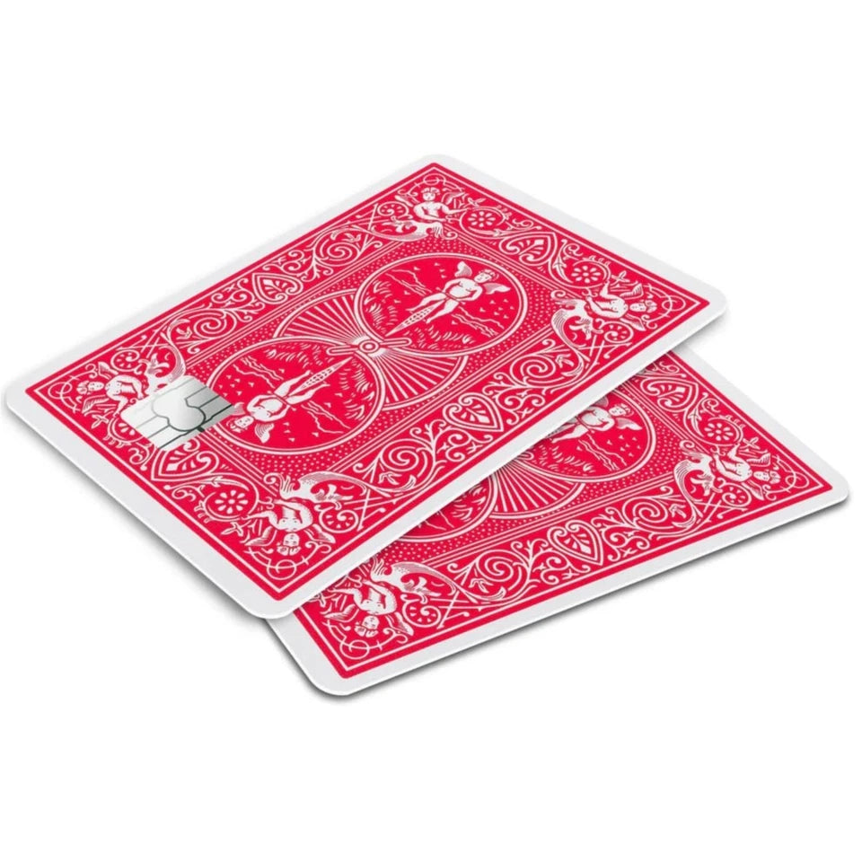 Bicycle Playing Card Red Poker Magic Game Credit Card Skin (4-Pack) | Made in USA Print on Demand