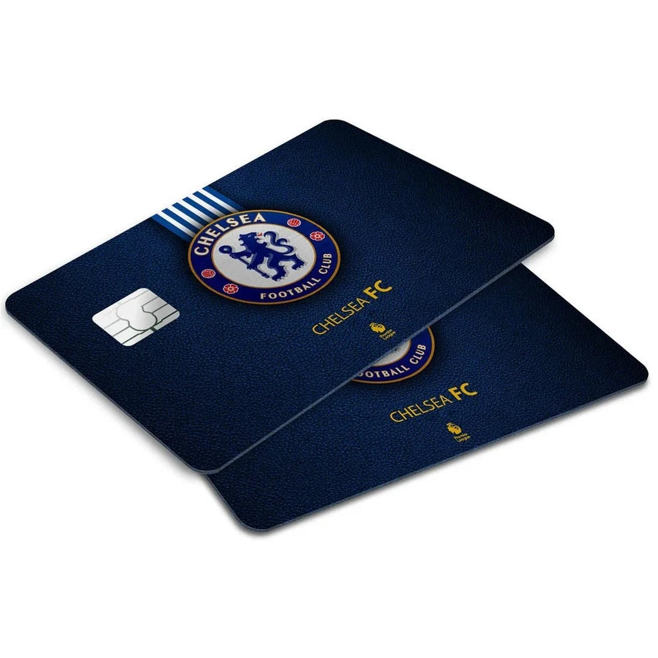 Chelsea Fan Set Football Soccer Blues Credit Card Skin (4-Pack) | Made in USA Print on Demand