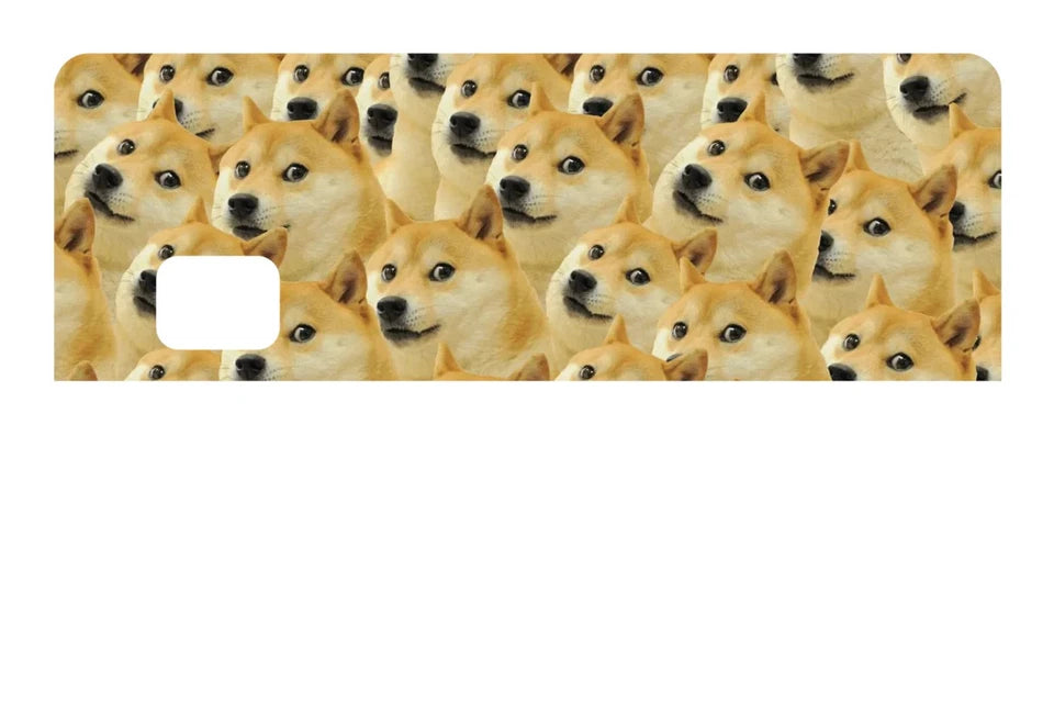 Doge Meme Shiba Inu Funny Crypto Wow Pattern Set Credit Card Skin (4-Pack) | Made in USA Print on Demand
