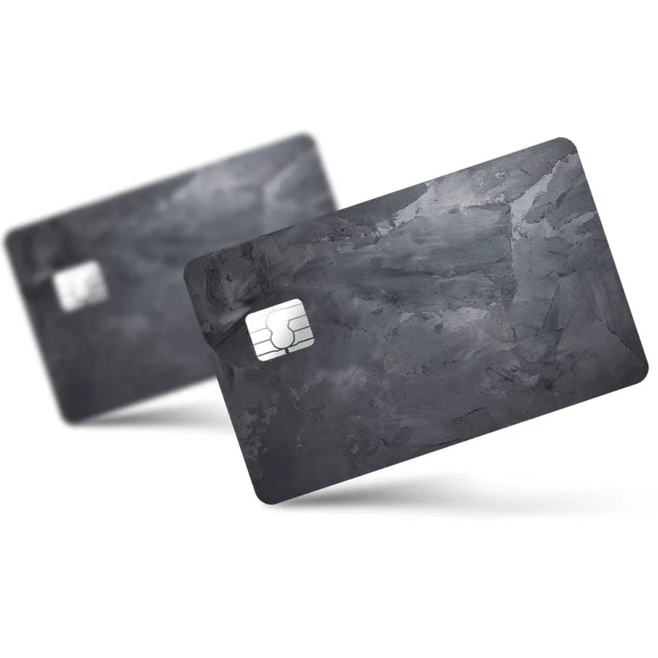 Brushed Slate Set Gray Metallic 4X Credit Card Skin (4-Pack) | Made in USA Print on Demand
