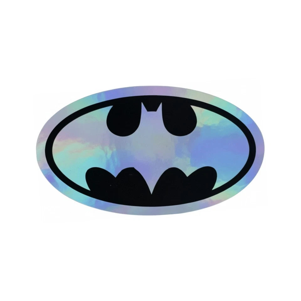 Holographic Batman Logo CHOOSE SIZE 2" 10" DC Comics Car Decal (2-Pack) | Made in USA Print on Demand
