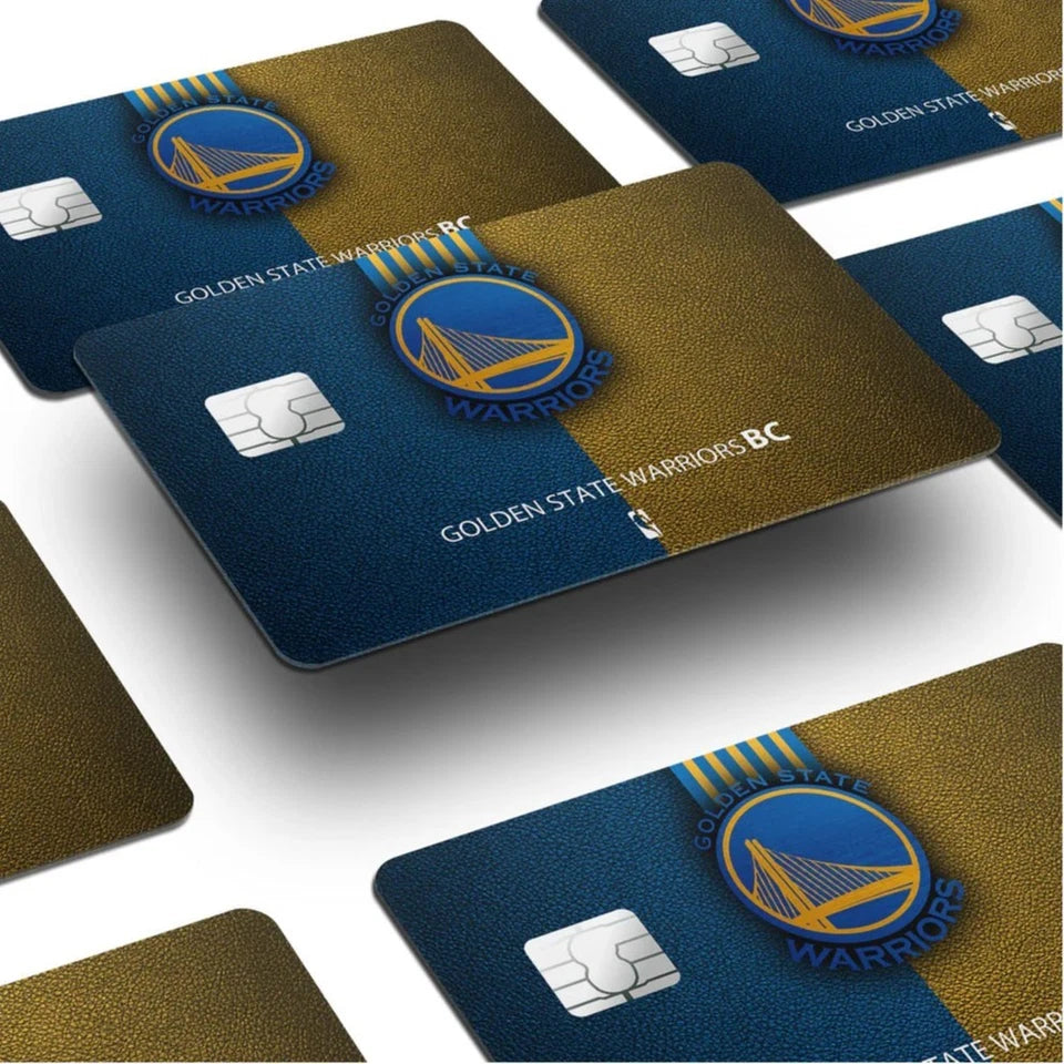 Golden State Warriors Set NBA Basketball Fan Lot Credit Card Skin (4-Pack) | Made in USA Print on Demand