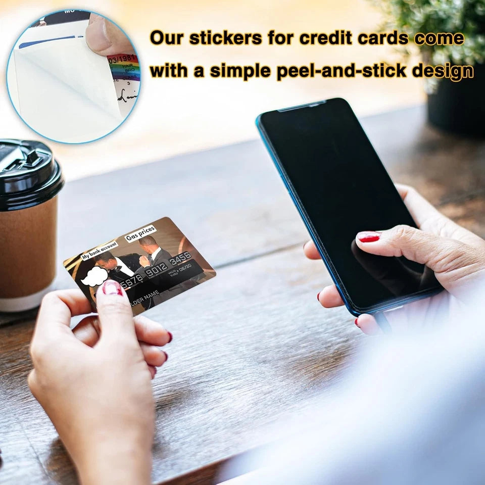 Funny Meme Fits Small Chip Mo Money, McLovi Credit Card Skin (8-Pack) | Made in USA Print on Demand