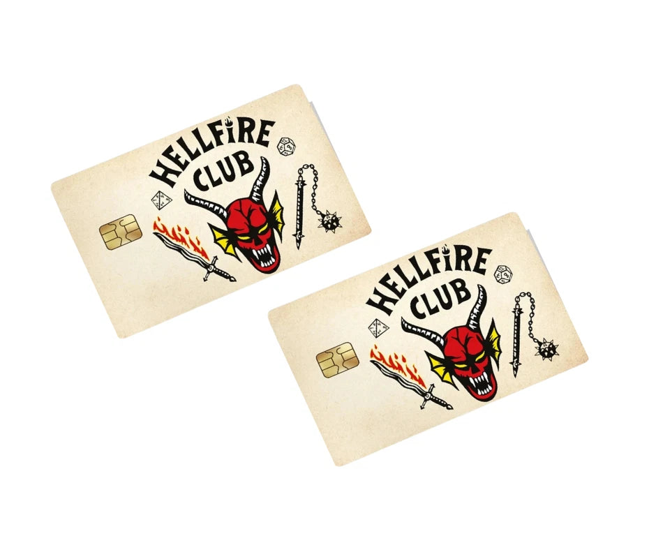Hellfire Club Stranger Things Debit Se Credit Card Skin (2-Pack) | Made in USA Print on Demand