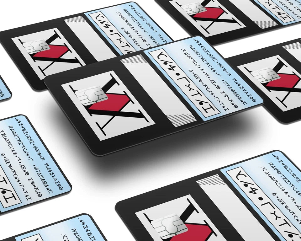 Hunter x Hunter License Anime HxH Debit Card Wra Credit Card Skin (2-Pack) | Made in USA Print on Demand