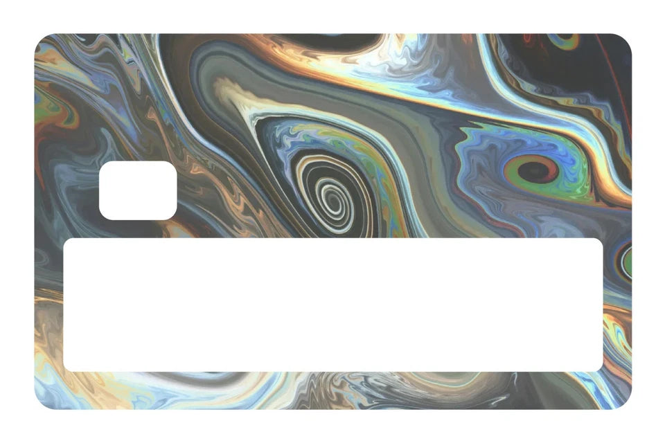 Chrome Karma Mirror Holographic Spiritual Quote Set Credit Card Skin (4-Pack) | Made in USA Print on Demand