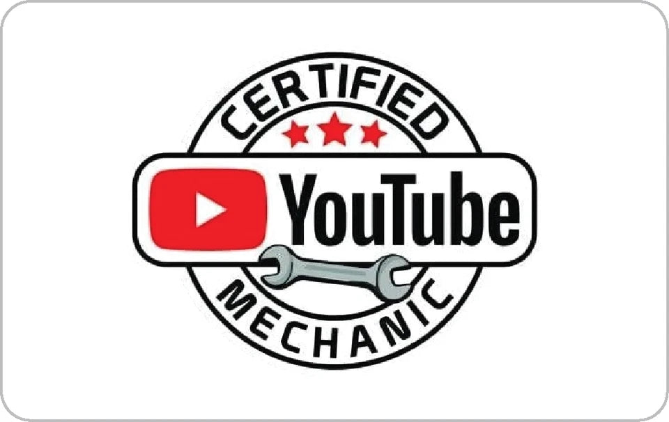 Certified YouTube Mechanic Video Platform Themed Credit Card Skin (4-Pack) | Made in USA Print on Demand