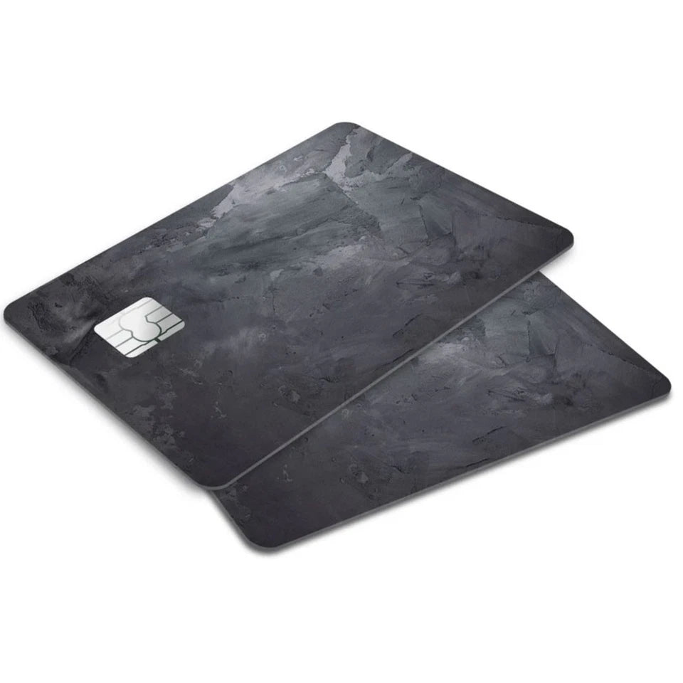 Brushed Slate Set Gray Metallic 4X Credit Card Skin (4-Pack) | Made in USA Print on Demand