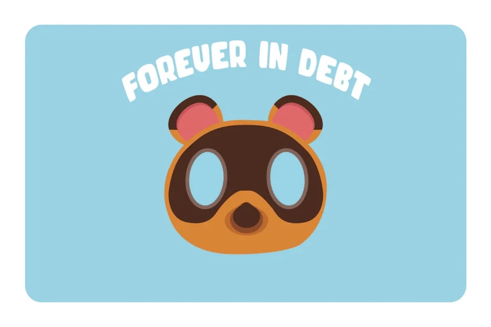 Forever In Debt Financial Humor Relatable Struggle Debt Meme Credit Card Skin (4-Pack) | Made in USA Print on Demand