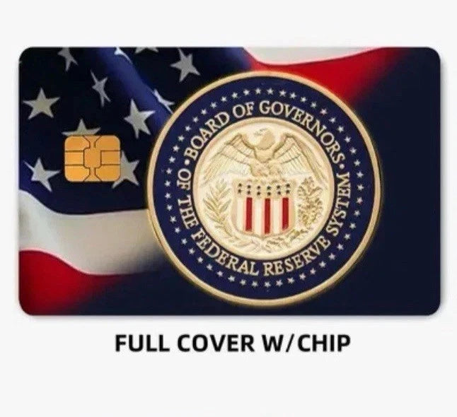 ederal Reserve US Flag Seal Credit Debit Card Set Credit Card Skin (4-Pack) | Made in USA Print on Demand