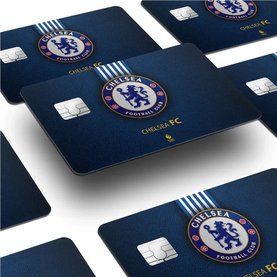 Chelsea Fan Set Football Soccer Blues Credit Card Skin (4-Pack) | Made in USA Print on Demand