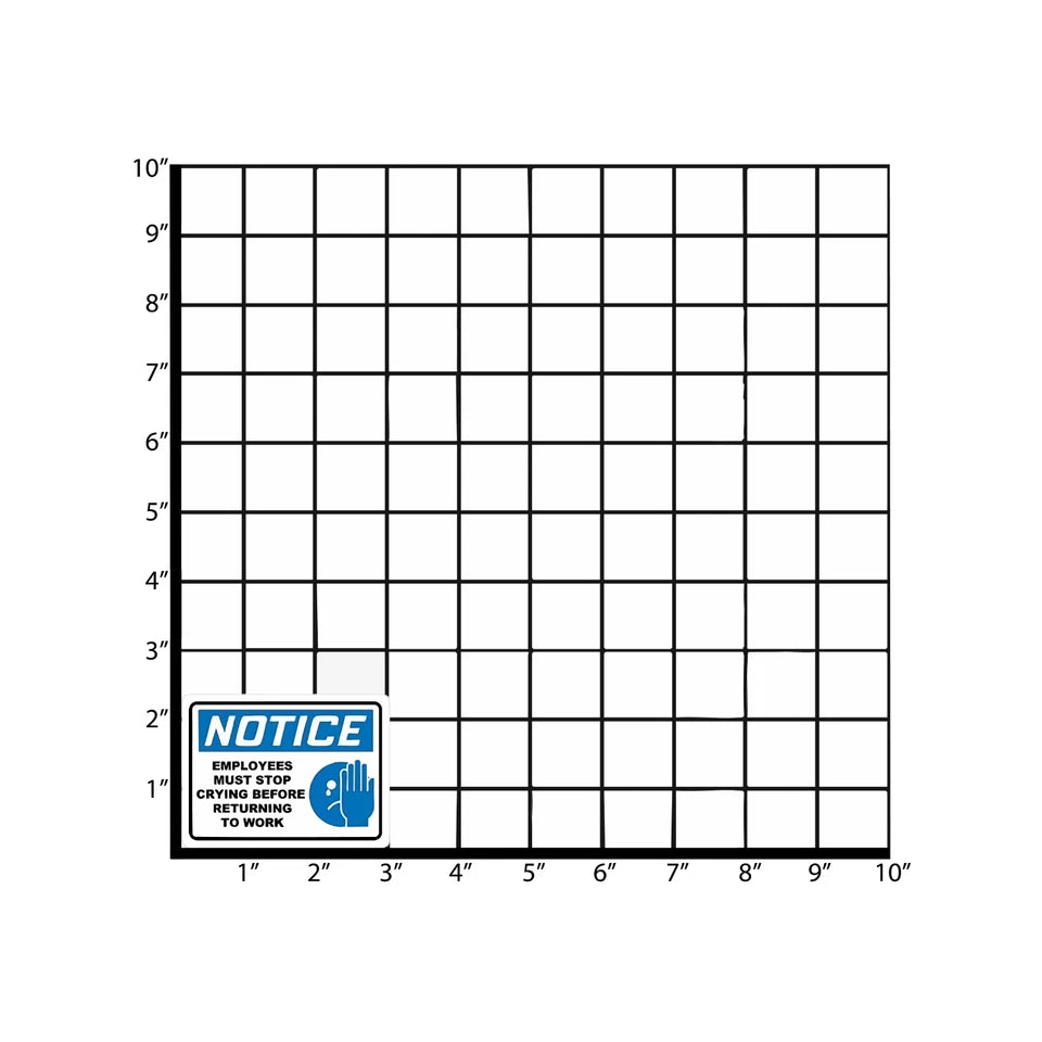 Funny 'Stop Crying'  3" Notice for Office, Hard Hat, Too Decal (4-Pack) | Made in USA Print on Demand