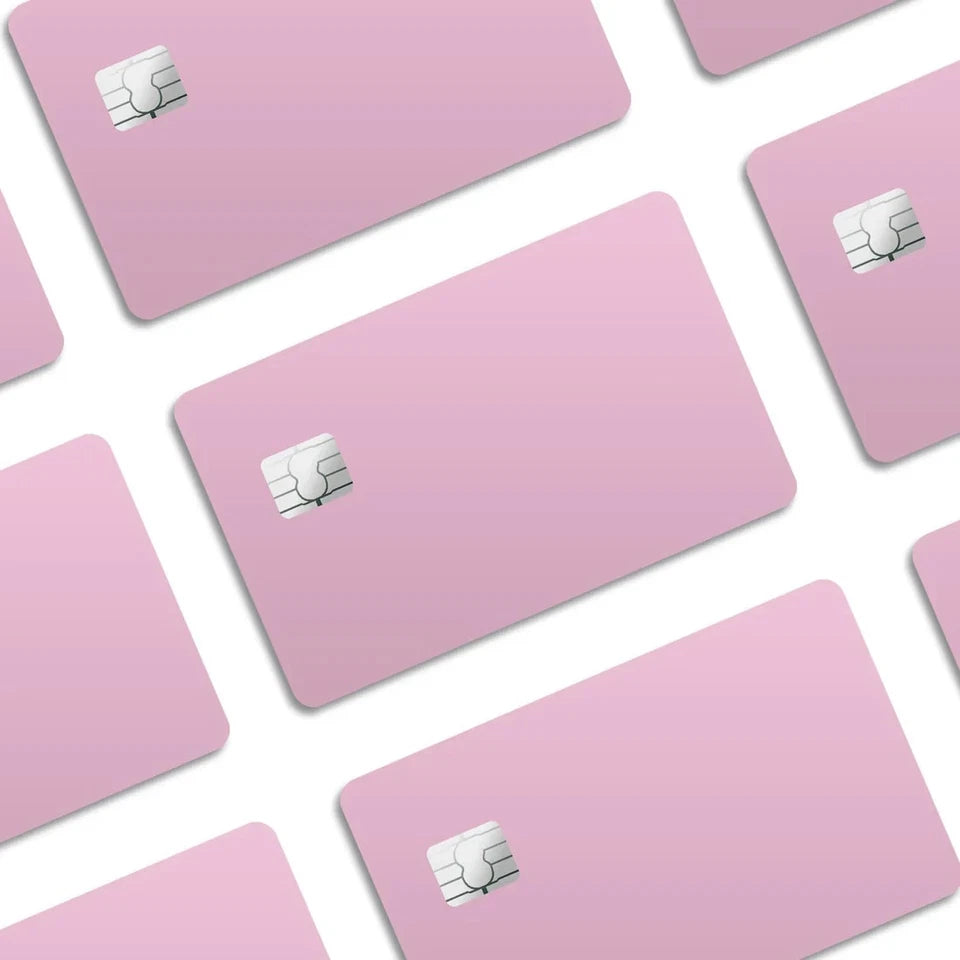 Cute Pink For Small & Large Chip Cards All 4 Cut Styles Inclu Credit Card Skin (4-Pack) | Made in USA Print on Demand