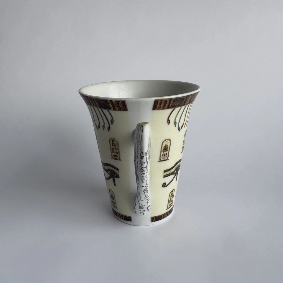 Egyptian Eye of Horus Mug Cup Porcelain Hieroglyphics Pharaoh Souvenir Sticker | Made in USA Print on Demand