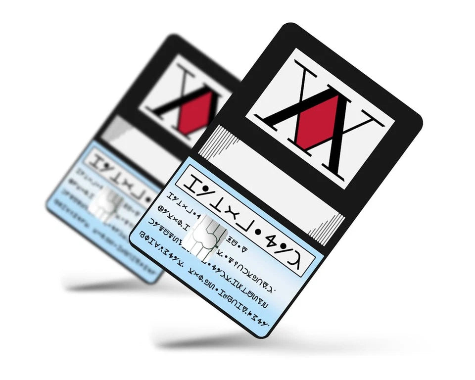 Hunter x Hunter License Anime HxH Debit Card Wra Credit Card Skin (2-Pack) | Made in USA Print on Demand