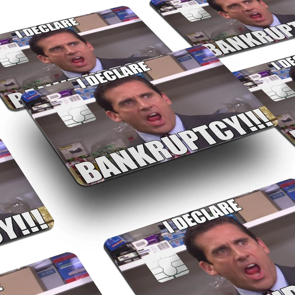 I Declare Bankruptcy Meme Credit Card Skin (4-Pack) | Made in USA Print on Demand