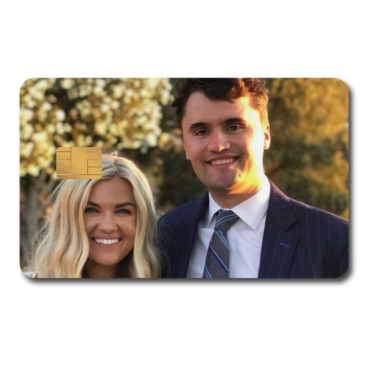 Charlie & Erika Kirk TPUSA Conservative Debit Card Credit Card Skin (2-Pack) | Made in USA Print on Demand