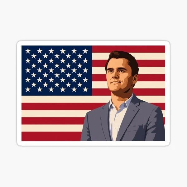 Charlie Kirk Bundle Turning Point USA Political 4", 6", 8" Sticker (10-Pack) | Made in USA Print on Demand