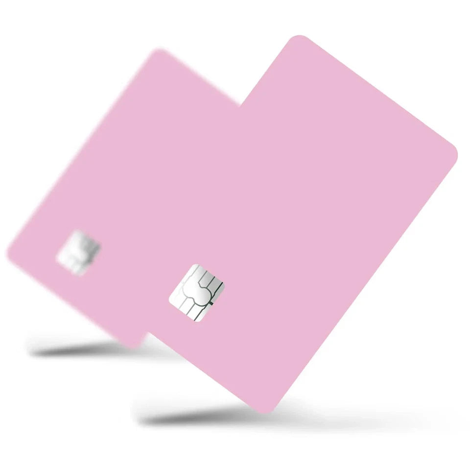 Cute Pink For Small & Large Chip Cards All 4 Cut Styles Inclu Credit Card Skin (4-Pack) | Made in USA Print on Demand